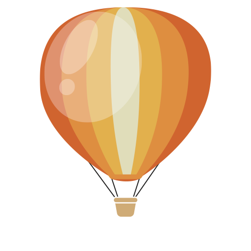 Globo aerostático ilustrado